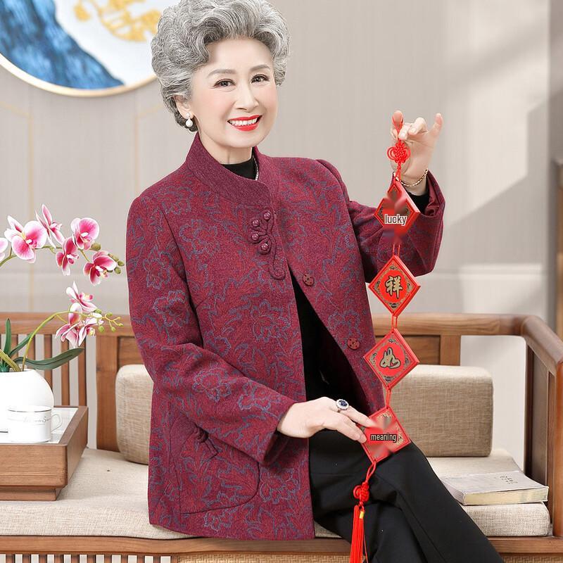 

Elderly Women s Loose Chinese Style Jacket 2XL