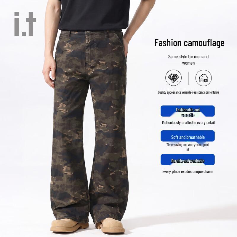 CHOCOOLATEi.t Unisex Camouflage Loose Fit Casual Pants