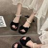 Sandals for Women Summer 2025 New Fashionable and Versatile Pearl Toe French High Heels