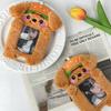 Dog Vibrant Hamburger Plush Card Cover Customizable Design Perfect For Displaying Polaroid Cards
