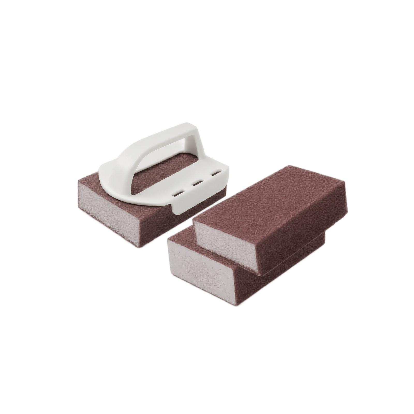 

Emery Sponge with Handle for Kitchen Bathroom Cleaning Multi Surface Durable Material Suitable for Home Use One Size
