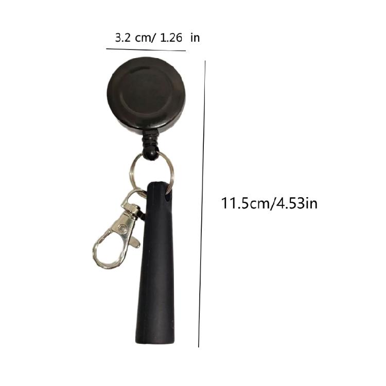 Elastic Pull Pen Sleeve with Key Ring Attachment Retractable Keychain Protects Pens from Damage in Backpacks and Desks