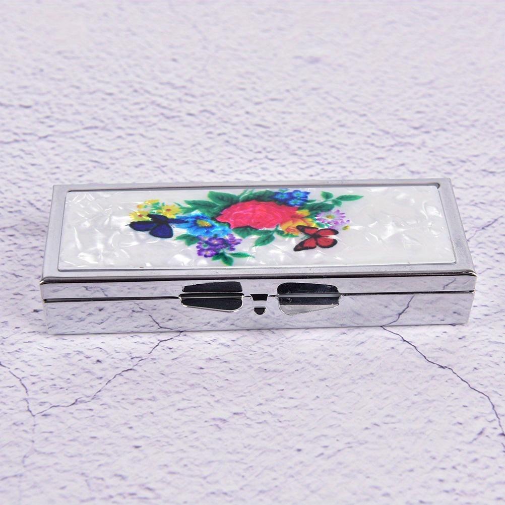 Metal Pill Box Cutter Splitters Pastilleros Estuche Folding Pill Case Container For Medicines Organizer 6 Slots 85mm*35mm*15mm