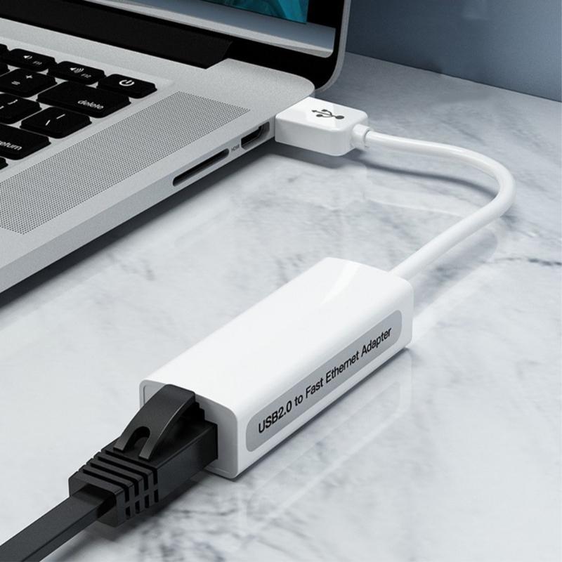 RTL8152B Chip USB2.0 to RJ45 Networking Card Connectors Adapter 10/100Mbps for Tablets PC for Win 7 8 10 XP