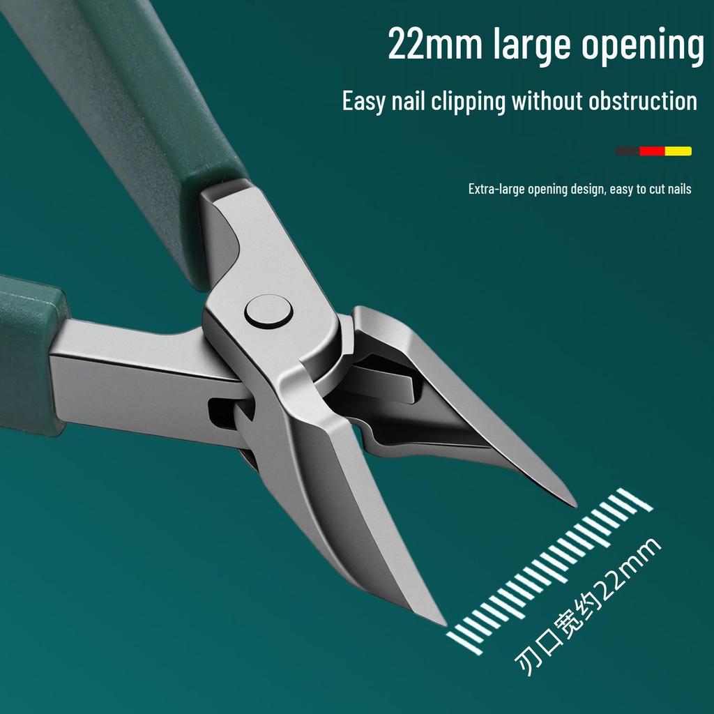 Super Sharp Stainless Steel Large-Opening Nail Clipper Set, Oblique-Edge Pedicure Tools