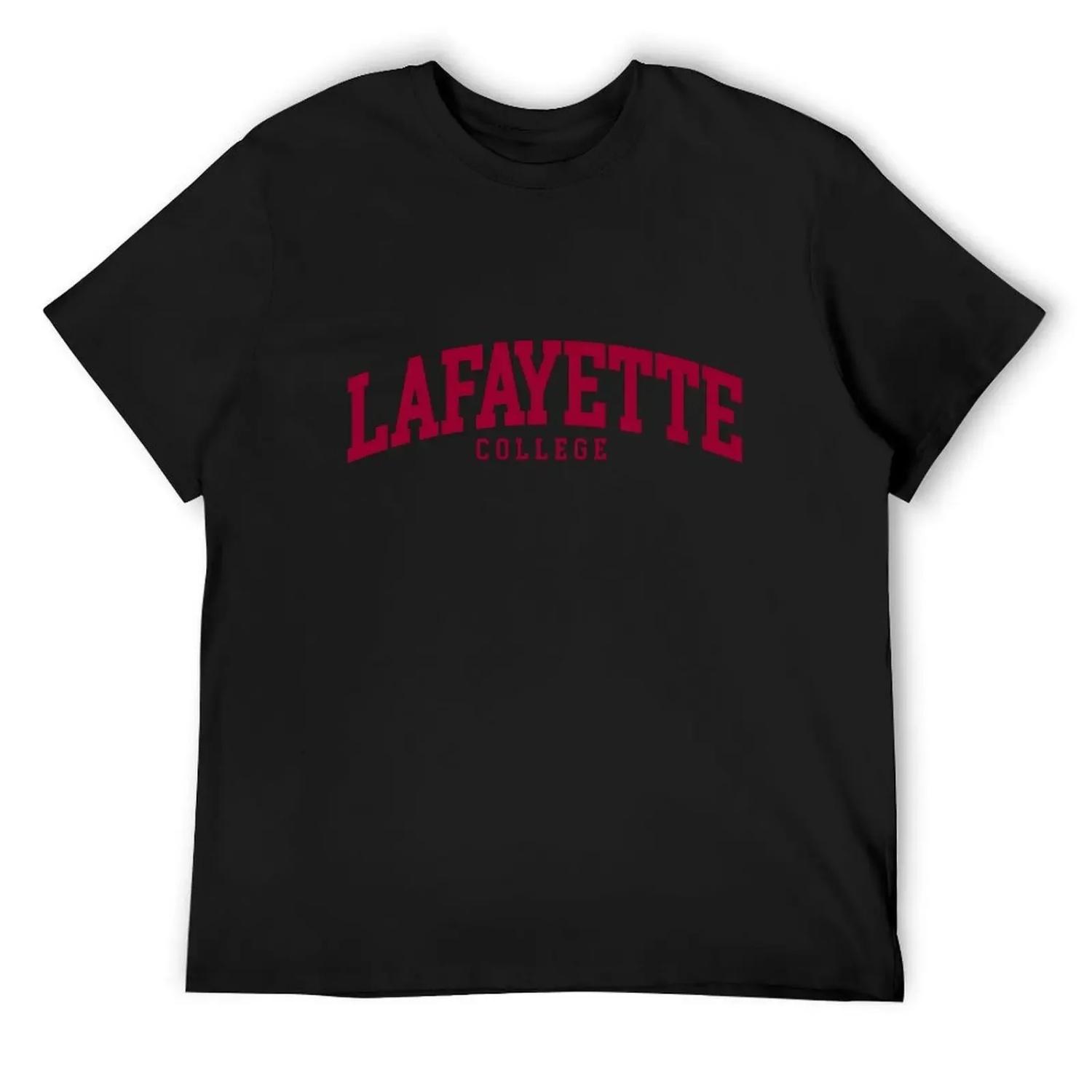 lafayette - college font curved T-Shirt croswit shirt man fashion shirts Anime t-shirt men t shirt S