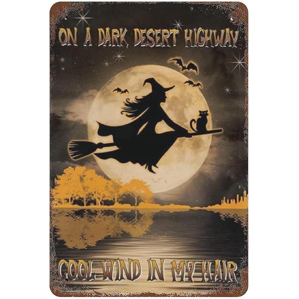 In A World Full of Princesses Be A Witch Happy Halloween Metal Tin signs Indoor & Outdoor Home Bar Coffee Wall Decor Posters