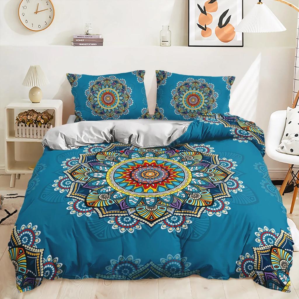 Boho Mandala 3D Fashion Comfortable Duvet Quilt Cover Pillowcase Bedding Set Children Bedroom Decoration Home Textile