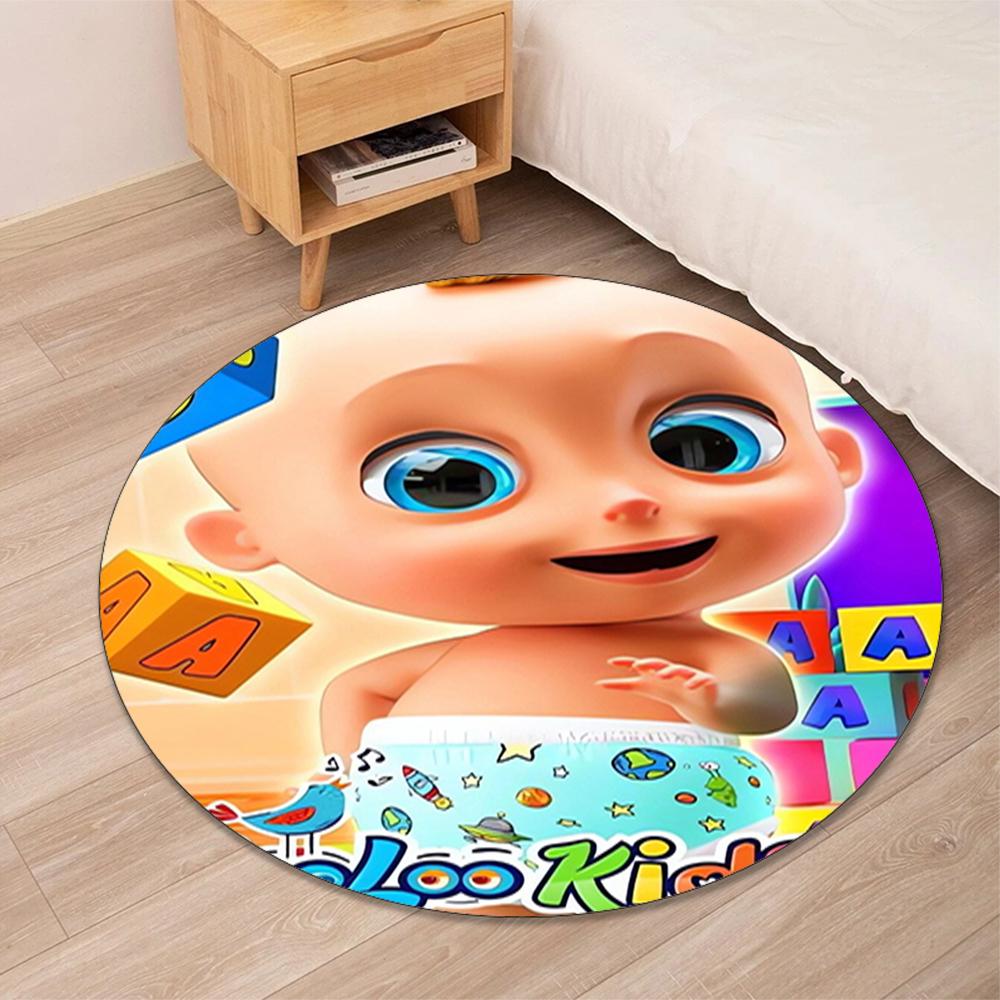 CoComelon Printed Round Rug Carpet Chair Rug Area Rug Entryway Doormats,for Office Chair Living Room Bedroom Kitchen Room.