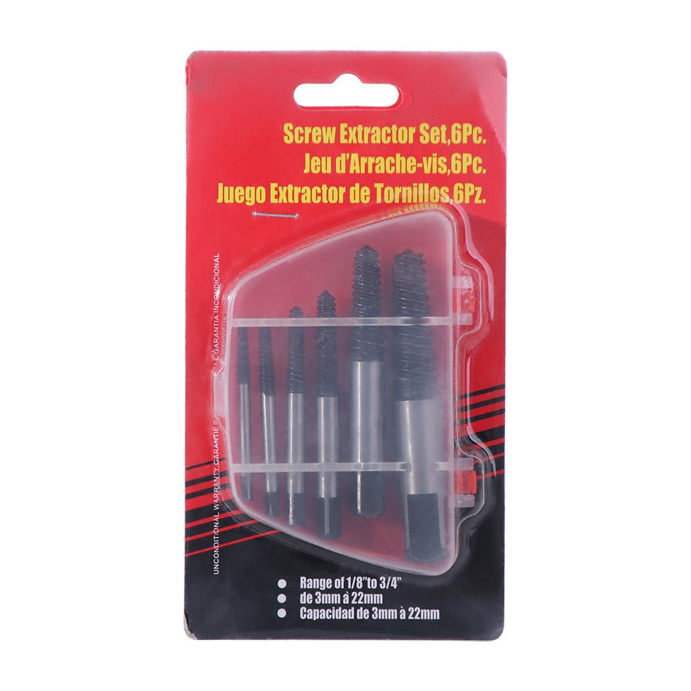 6pcs Non-slip Broken Screw Extractor Efficient Drill Bit Set Multifunctional Bolt Remover  Faucet