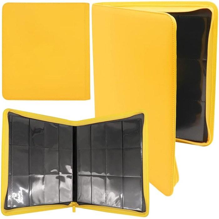 [Trading Card] File - Shingi - Large Capacity, Clear, 12-Pocket (Yellow) - Holds 480 Cards. Compatible with Yu-Gi-Oh!, Duel Masters, Magic: