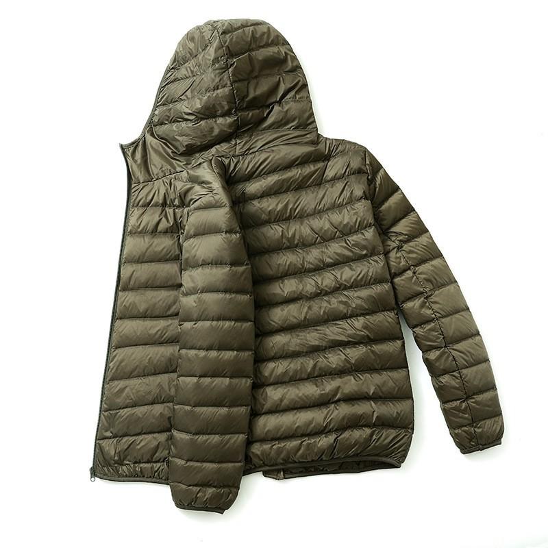 Winter Latest Mens Light and Short Trendy Everyday Cotton Clothes Slim and Warm Mens Hooded Jacket