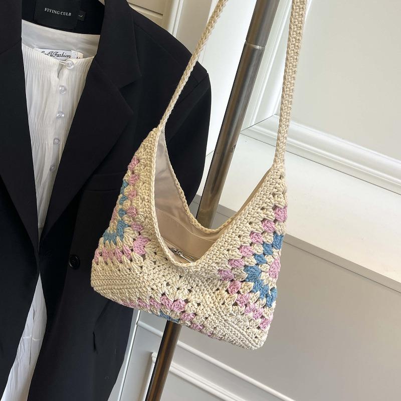 

Модная Повседневная Сумка через Плечо Большой Вместимости, Пляжная Сумка, Сумка-Тоут Zipper style белый