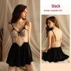 Fiyun Sexy Backless Lace Satin Slip Nightgown 