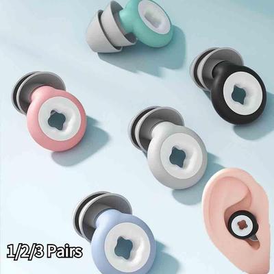 New EarPlugs for Sleeping Soft Reusable EarPlugs Silicone Noise Reduction Earplug Quiet Noiseless Waterproof  Swimming Earplugs for Kids Men
