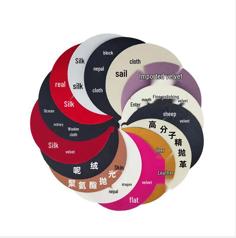 Adhesive Backing Polishing Cloth for Coarse and Fine Polishing (Black/Red/White).