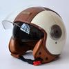 3/4 Motorcycle Helmet Adults Dual Lens Half DOT Certified ABS Safety Gear Scooter Bike Riding All Season