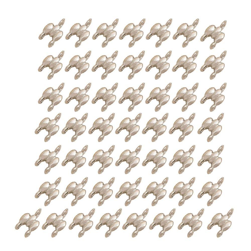 50Pcs 18K Gold Plated Gold Plated Connectors 11mm*7mm Size 2-Row Design Brass Connectors Brass Material Gold Plated Finish