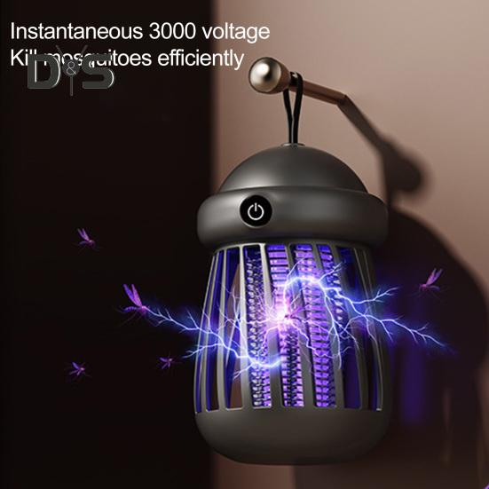 Mini Gnats Zapper USB Powered Electric Shock Fly Zapper with UV LED Light Indoor Outdoor Home Camping Patio Hanging Fly Trap Lamp
