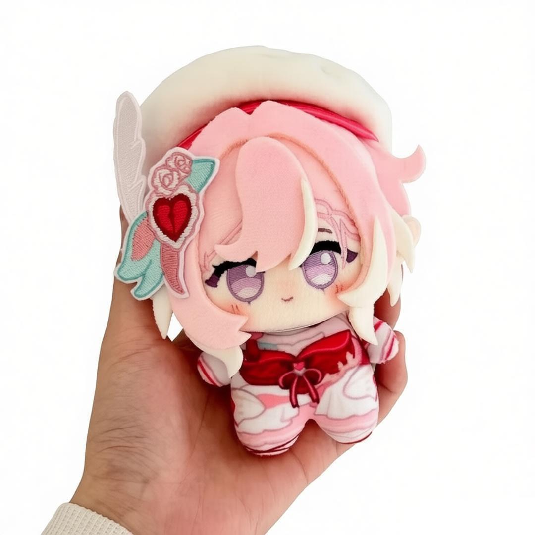 Honkai Impact 3 Elysia Plüschpuppe Sammel-Bedruckter 10cm Anhänger Niedlicher Plüsch-Schlüsselanhänger Elysia Stoffpuppe Geburtstag Feiertagsgeschenk 10cm