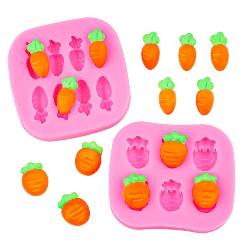 Fondant Molds Small Carrots Molds Chocolate Silicone Moulds Cake Molds DIY Baking Molds for Fondant Decoration