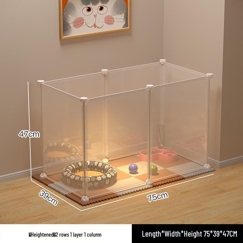 Acrylic Transparent Pet Fence for Medium & Small Dogs and Cats - Indoor Anti-Escape Barrier See Details