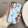 Bumble Bee Honeycomb Honey Phone Case for iPhone 11 12 13 14 Pro Max Mini XR XS SE 2020 6 7 8 Plus Samsung Galaxy S21 S22 Cover
