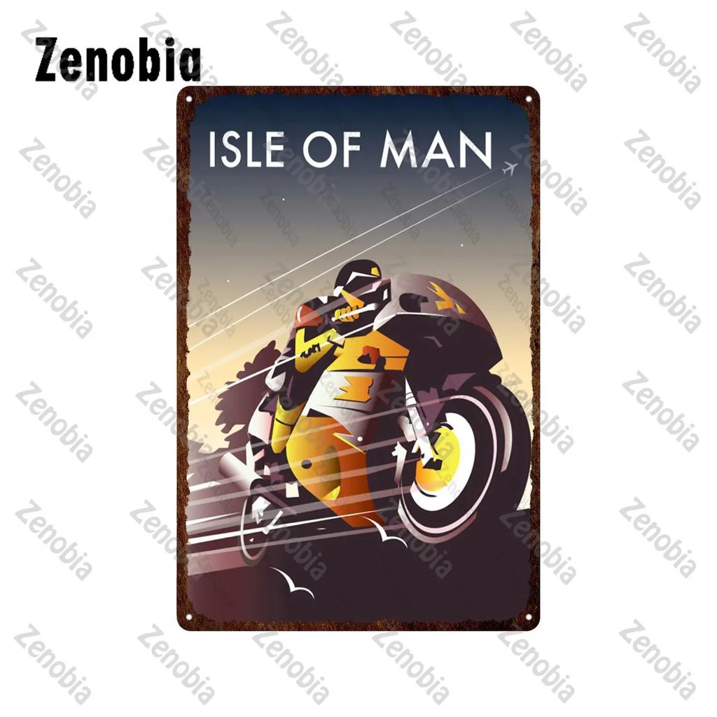 Motorräder Metallschilder Blechschild Ace Cafe London Straßenrennen Wandaufkleber Isle of Man TT Garage Bar Kneipe Heimwanddekoration