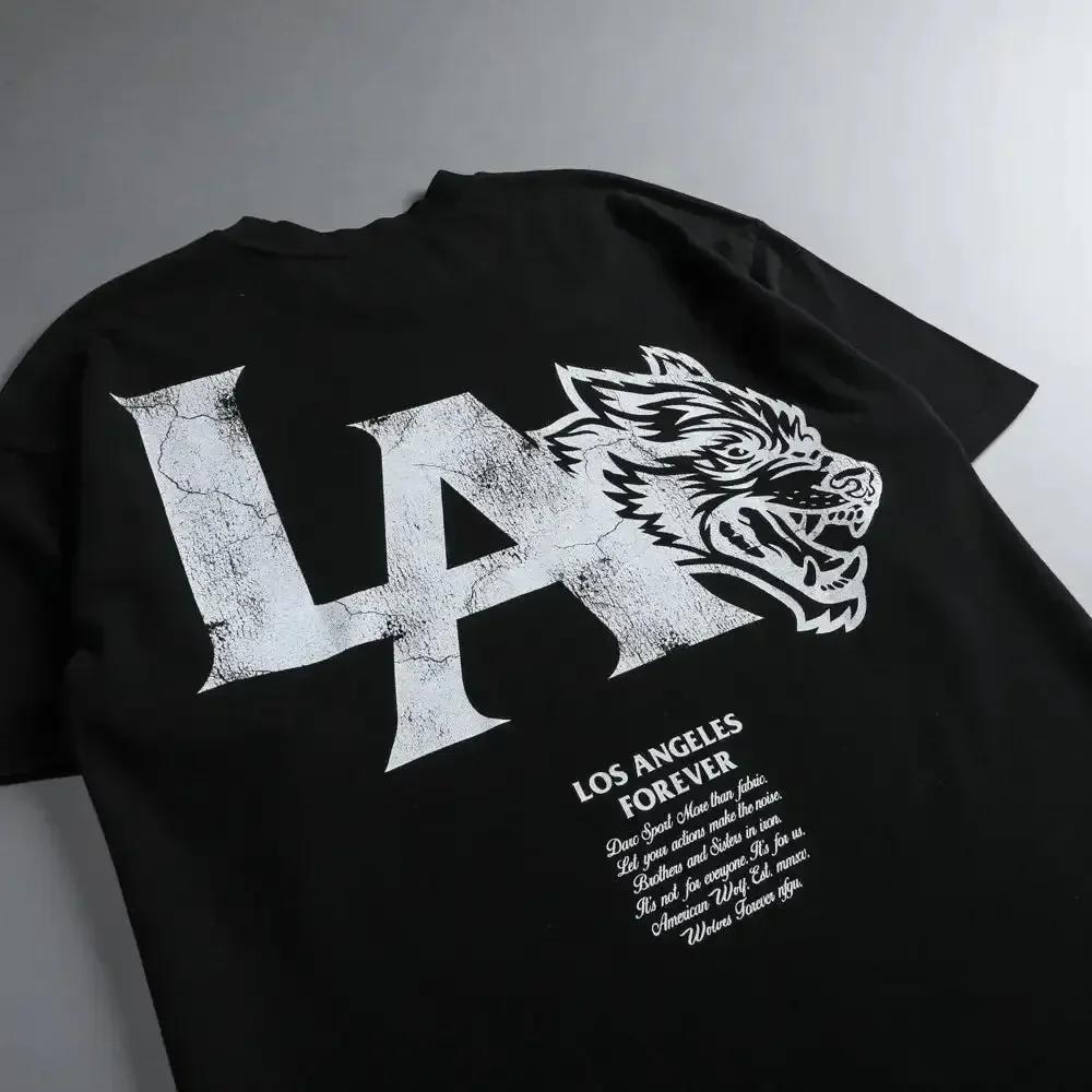 Darc Sport Tričko Fitness Krátký Rukáv Vlci Grafický Potisk Tričko Posilovna Nadměrné Pánské Topy Letní Móda Kulatý Výstřih Dámská Trička