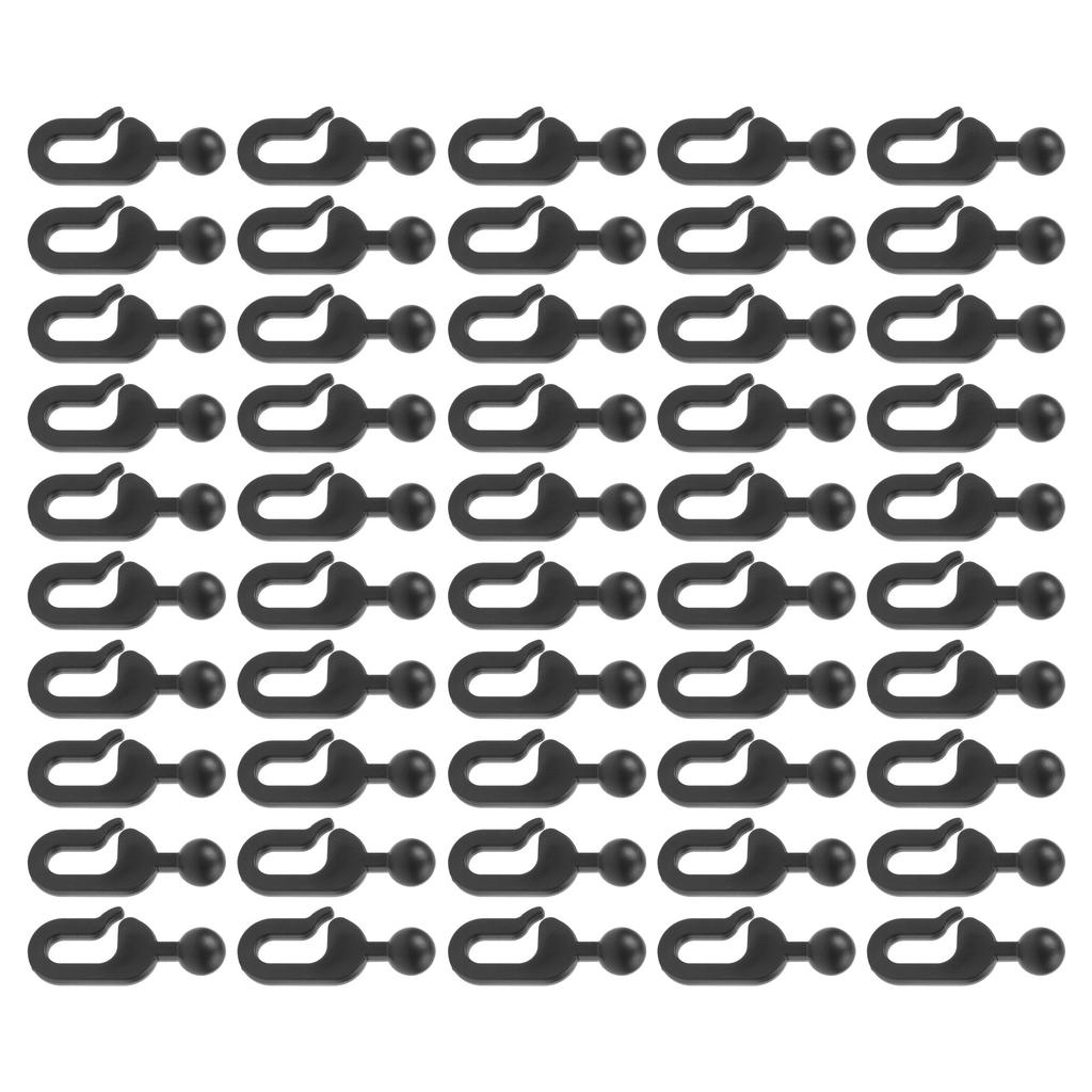 High-Quality Plastic Hooks For Gazebo Curtains - 50 Invisible Track Outdoor Gazebo Curtain Plastic Hanging Hook