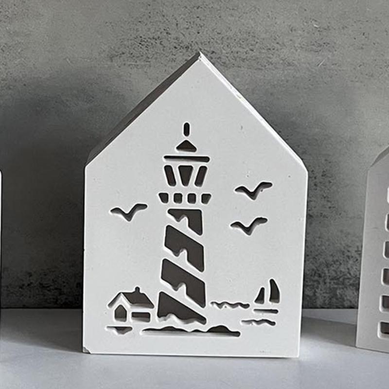 Creative Lighthouse Silicone Mold Soft Sturdy Silicone Light House Craft Mold For Crafting Elegant Ambient Lights