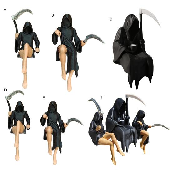 Gothic Desktop Sculpture Handmade Art Ornaments Mysterious Fantasy Figure Halloween Theme Garden Shelf Decoration