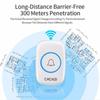 Waterproof Intelligent Wireless Doorbell 300M Remote Smart Door Bell Chime