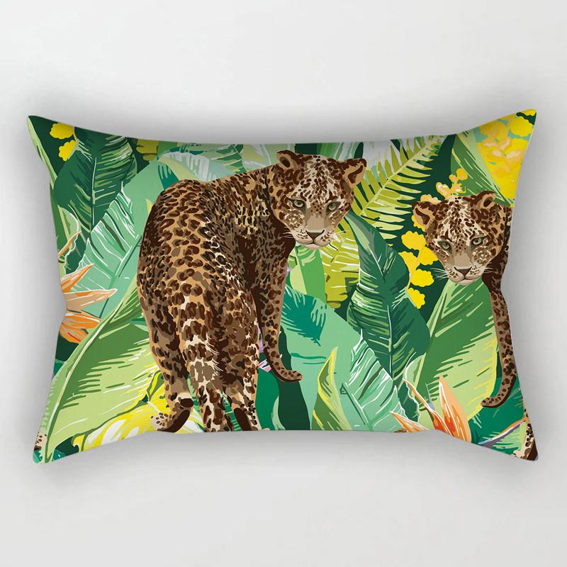 

Наволочка с украшением в виде животных джунглей 30x50, наволочка с изображением тигра и леопарда, домашний декор, диван, гостиная, автомобиль, наволочка 30X50cm