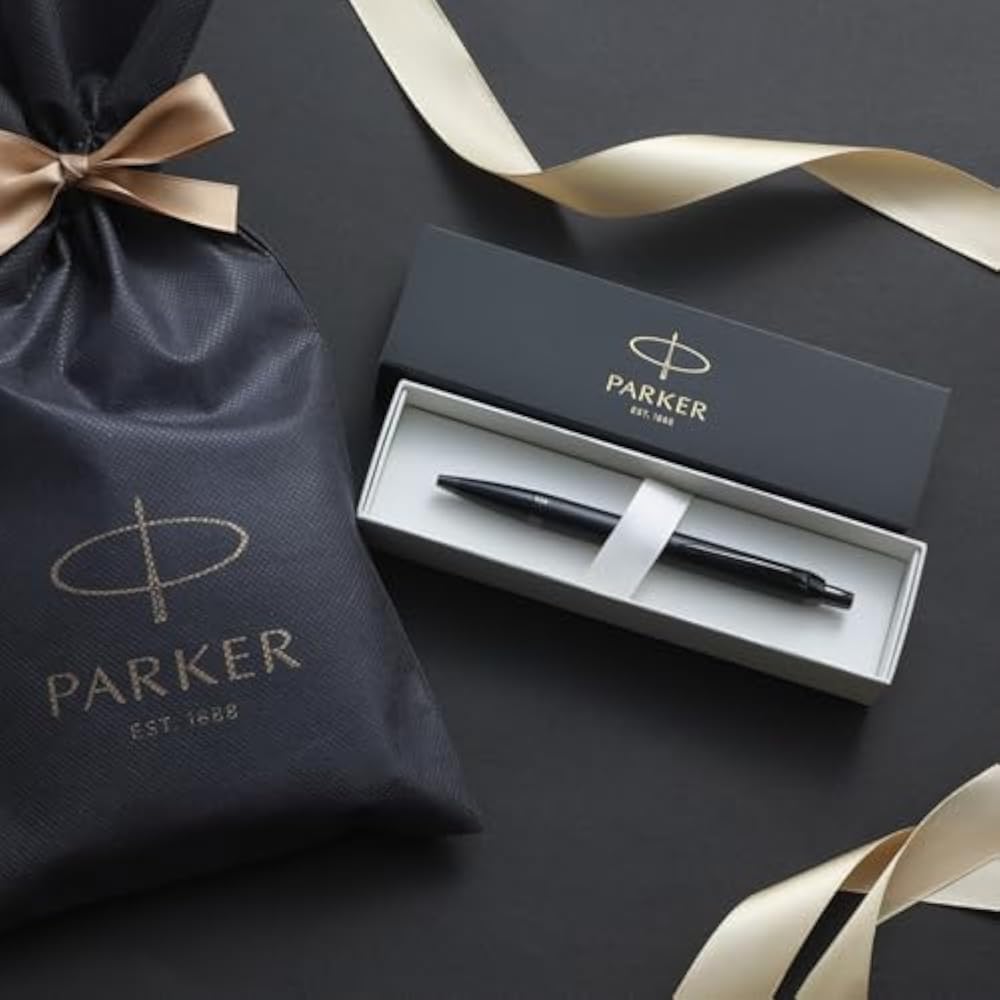 PARKER Parker Ballpoint Pen, IM, Matte Black, BT, Medium, Oily Brand, Wrapping Bag, Gift Box Incl...