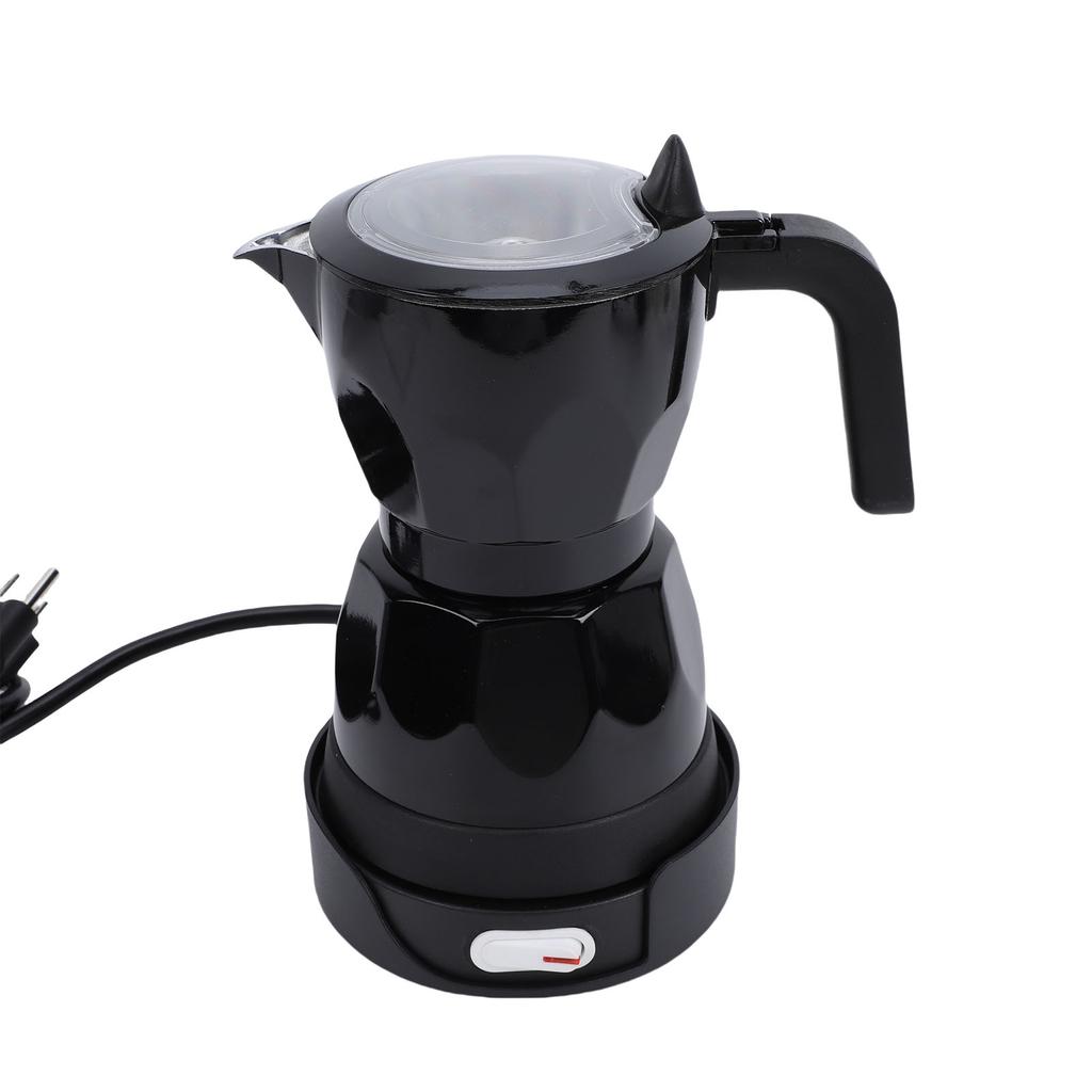 Electric Coffee Maker 3 Cup Aluminum Octagonal Electric Mocha Pot for Home Travel