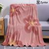 Dusty Pink Floral Art Cartoon Anime Print Flannel Blanket Soft Warm Throw for Kids Bedroom Sofa Bed Christmas Office Car