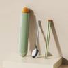 With Storage Box Student Flatware Set Dopamine Style Chopstick Spoon Camping Cutlery Set  School