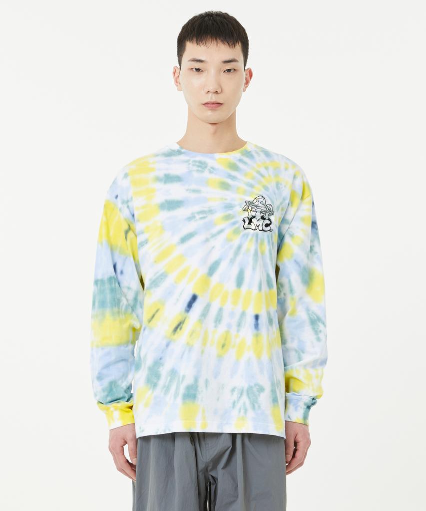 LMC Tie Dye Mushroom Long Slv Tee Yellow