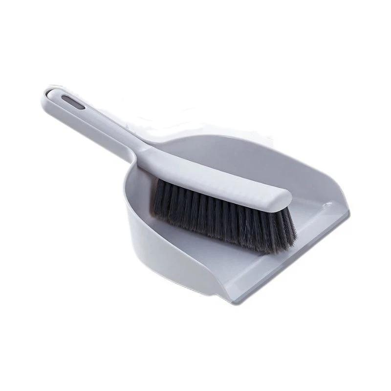 2Pcs Mini Hand Brush & Dustpan Set Soft Anti-Static Bristle Cleaning Tool for Laptop Keyboard Desktop