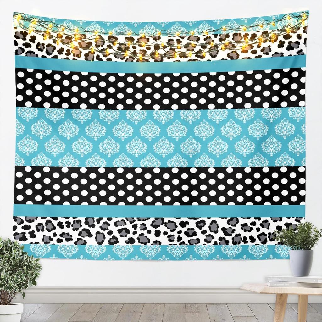 Rosy Leopard Tapestry Black White Zebra Wall Art Animal Print Wall Hanging Blanket For Living Room Bedroom Cheetah Home Decor