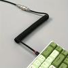 Mechanical Keyboard Cable 59 Inch Spring Wire Custom Coiled Navigator Cable Double Layer Braided Mesh Data Wire  for Gaming