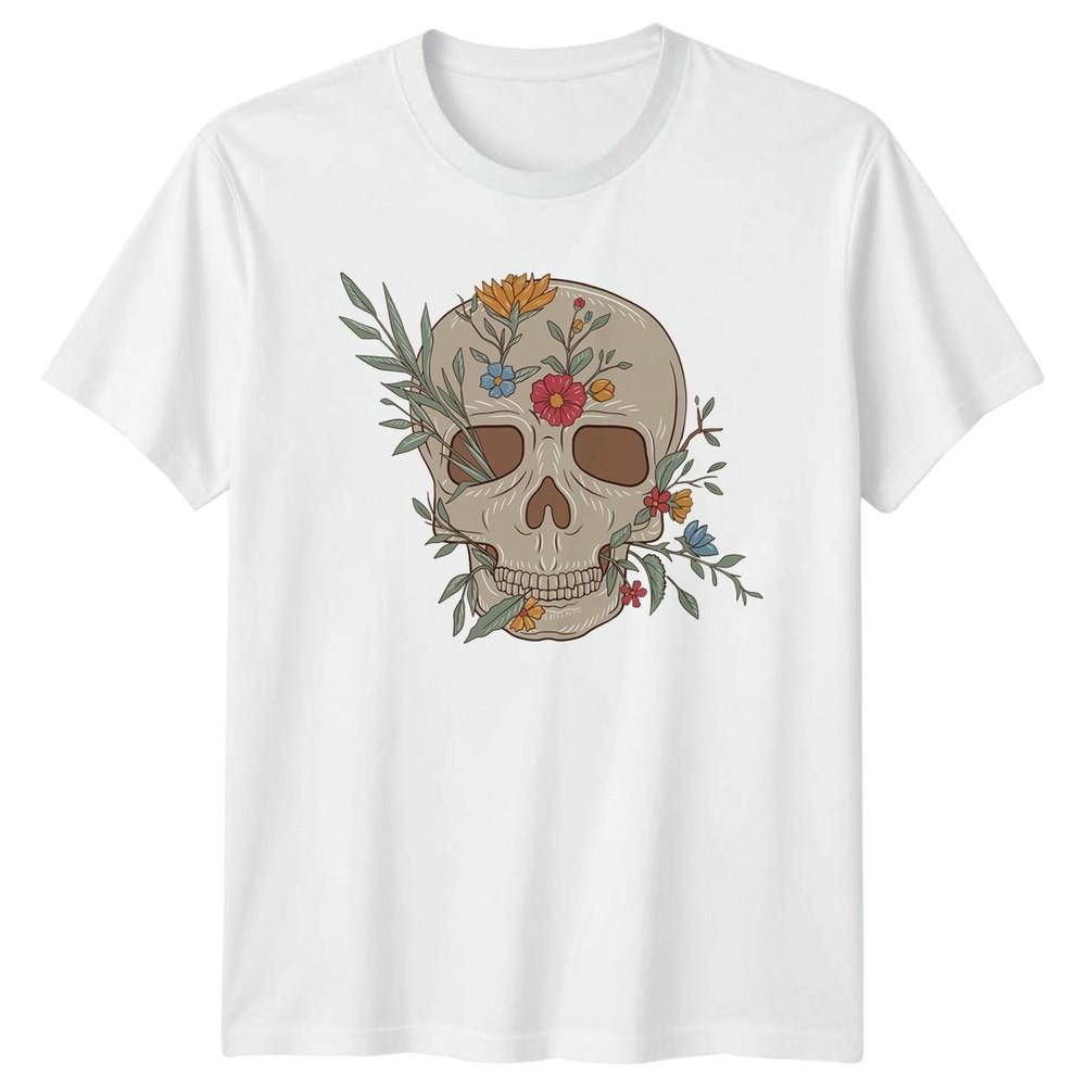 Skeleton And Flowers Unisexs TShirt Skeleton Floral 2026 Birthday Gift For Her S