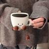 Earphone Case For Airpods 4 3 2 1 Cartoon Cute 3D Smiling Face Coffee Cup Soft -drop Cover Silicone Headphone Accessories