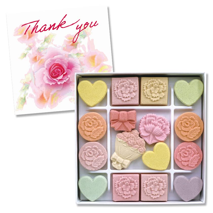 Baikodo Thank You Wasanbo Wasanbon Sugar Dried Japanese Sweets, Gratitude Gift for Mother's Day, Father's Day, or Any Other Occasion (2 Pieces)
