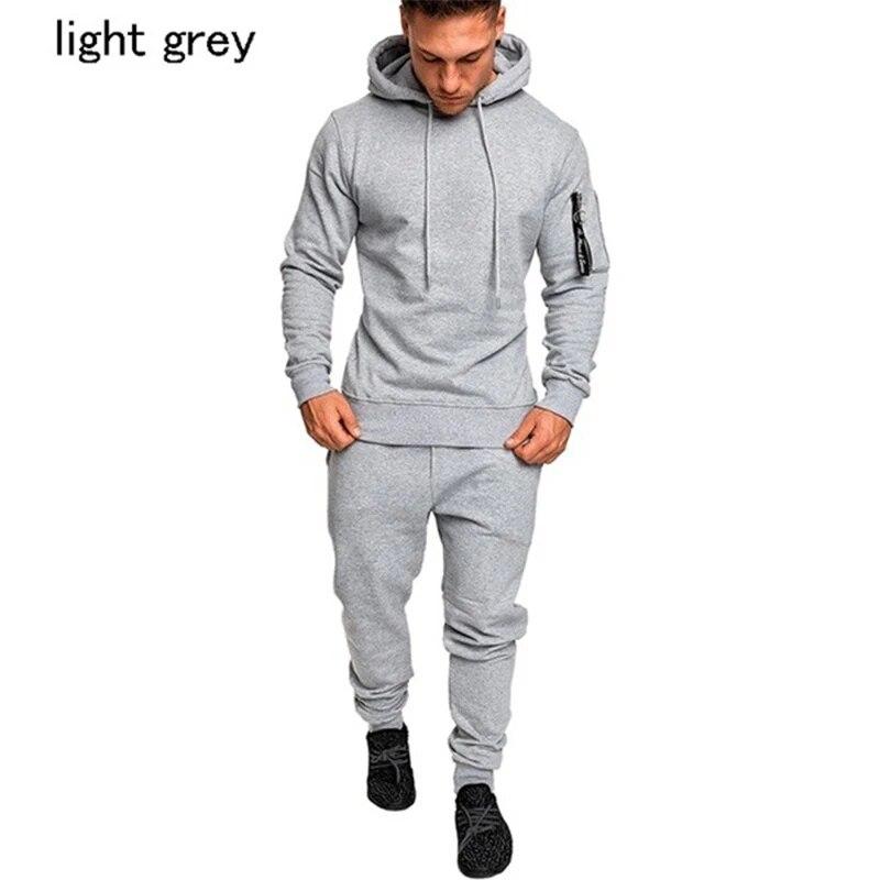 Herren Sportanzug Männer Langarm Hoodies Hosen Streetwear Sweatshirt Hosen Trainingsanzug Jogginganzüge