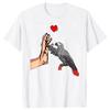 African Grey Parrot Love Funny T Shirts Summer Style Graphic Cotton Streetwear Short Sleeve Bird Lovers Gifts T-shirt Men