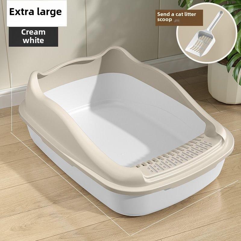 Extra Large Semi-Enclosed Anti-Splash Cat Litter Box