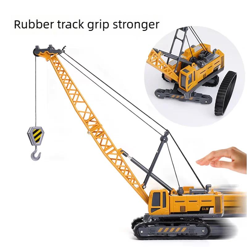 Zabawki pojazdy budowlane dla chłopców Stop+Plastik Model Ciągnika Koparki Spycharki Dźwigu Ciężarówki Odlewany Model Kolekcja Dziecięca Prezenty