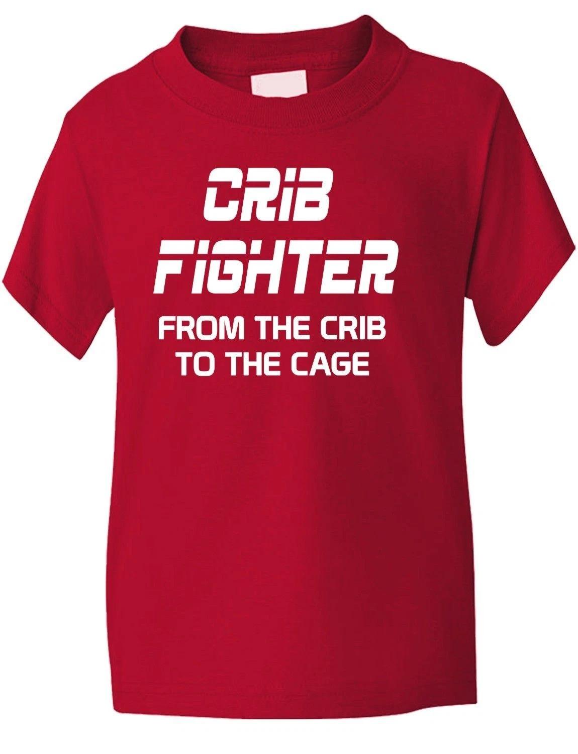 Crib Fighter UFC/MMA Funny Boys Girls T-Shirt Birthday Gift Age 1-13 3XL